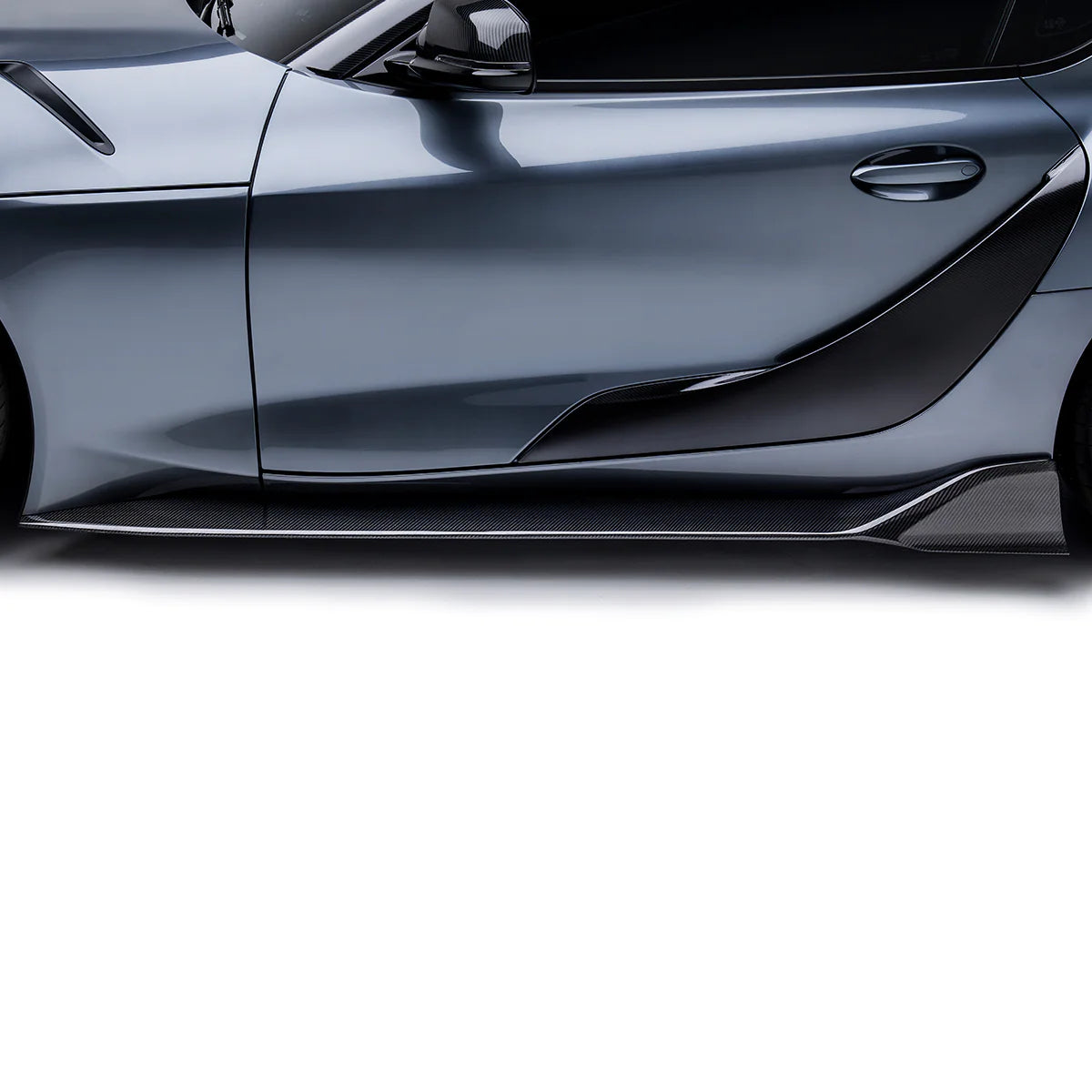 G.R.A.M.S Styling Toyota Supra Side Skirts – OEM / TRD Style V9 – Fiberglass Pair - View #4